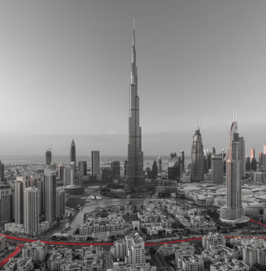 wide view of Burj Khalifa